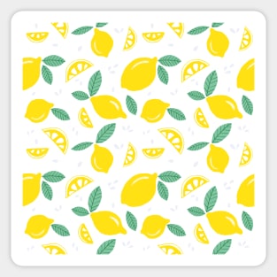Cute Lemon Pattern - White Sticker